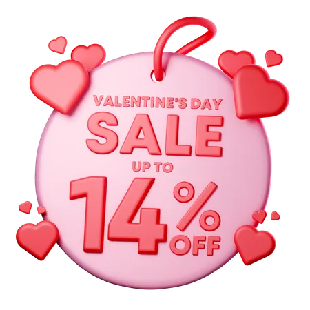 14 Percentage Discount  3D Icon