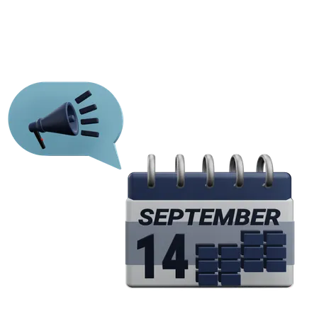 14 de septiembre  3D Icon