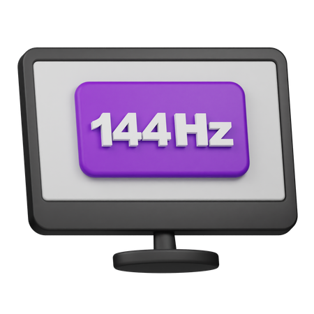 144 Hz Bildwiederholfrequenz  3D Icon