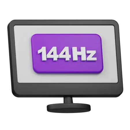 144 Hz Bildwiederholfrequenz  3D Icon