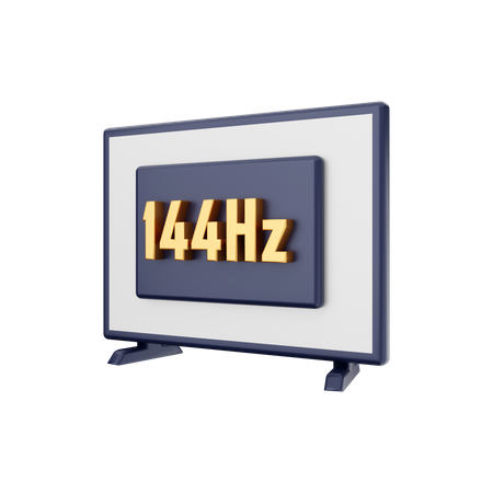144 Hz Bildwiederholfrequenz  3D Illustration