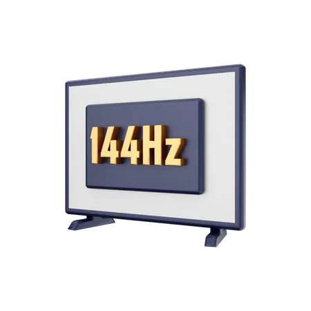 144 Hz Bildwiederholfrequenz  3D Illustration