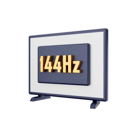 144Hz Refresh Rate  3D Illustration