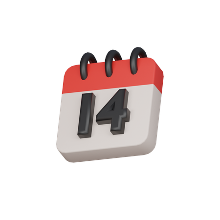 14e quatorzième jour  3D Icon