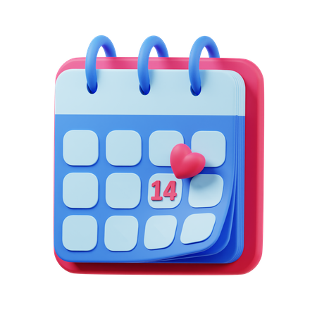 14th Feb  3D Icon