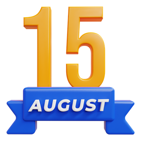 15 de agosto  3D Icon