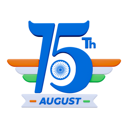 15 de agosto Día de la Independencia de la India  3D Icon