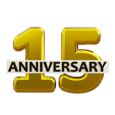 15 Anniversary  3D Icon