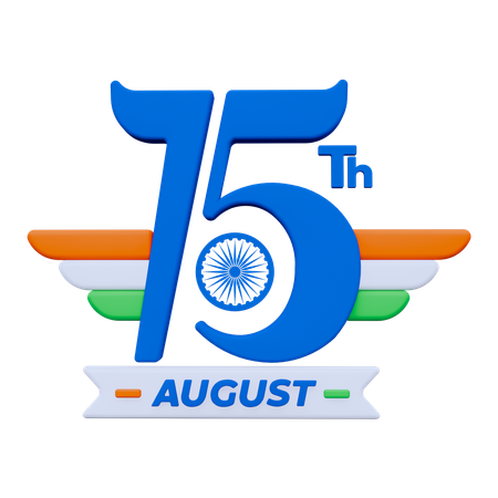 15 août Fête de l'indépendance de l'Inde  3D Icon