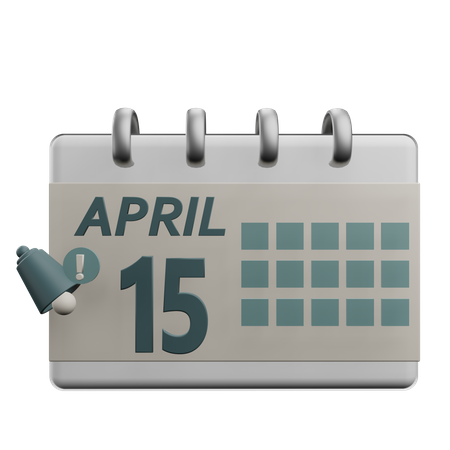 15 april  3D Icon