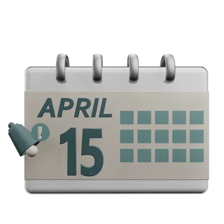 15 april  3D Icon