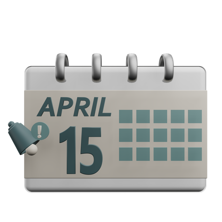 15 april  3D Icon