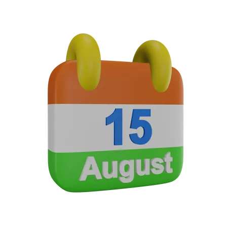 15th August 3 D Icon 3D Icon