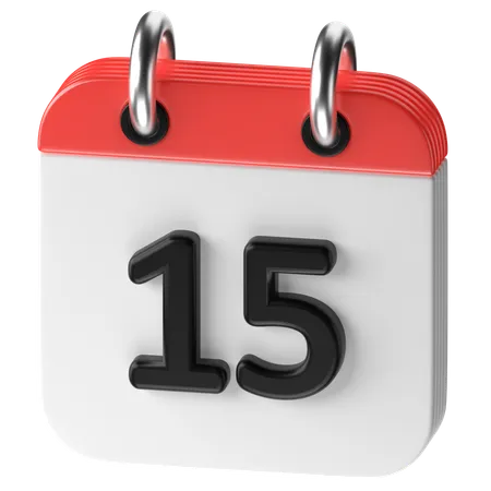 15 Date  3D Icon