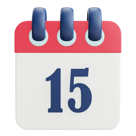 15 Date  3D Icon