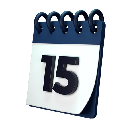 15 Date  3D Icon