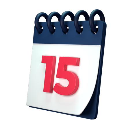 15 Date  3D Icon
