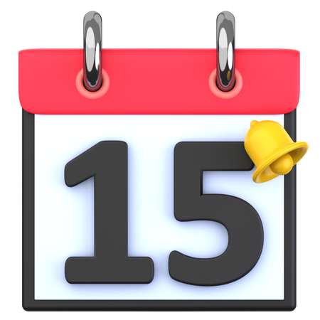 15 Date  3D Icon