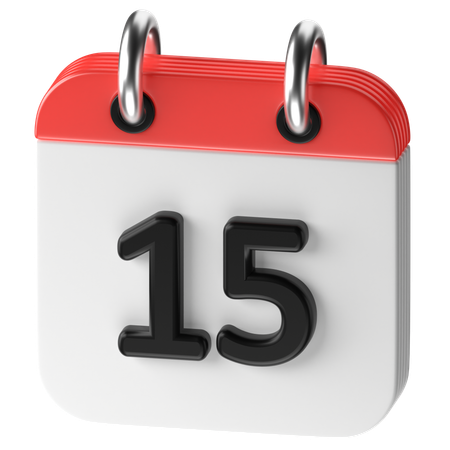 15 Date  3D Icon