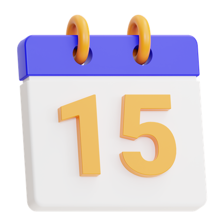 15 Datum  3D Icon