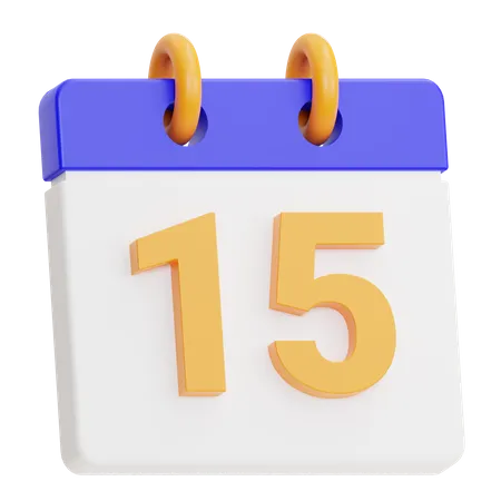 15 Datum  3D Icon