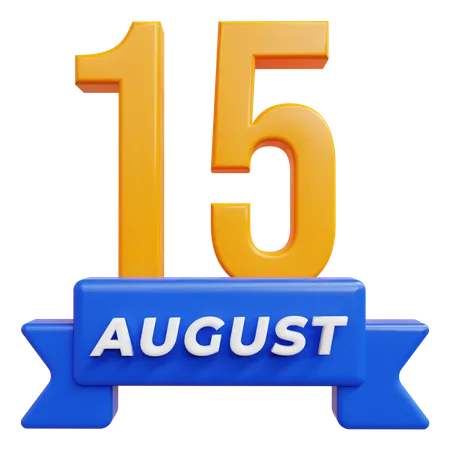 15 de agosto  3D Icon