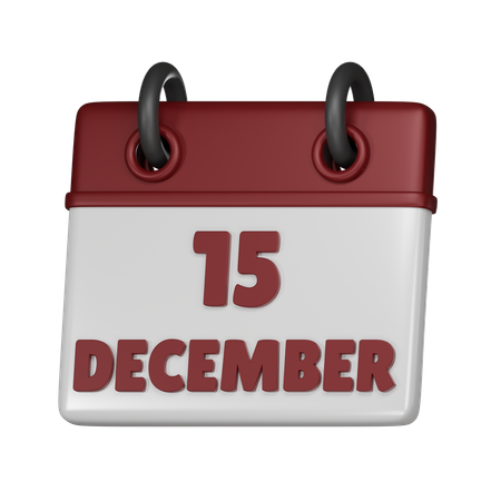 15 de dezembro  3D Icon