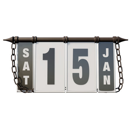 15 de janeiro sábado  3D Icon