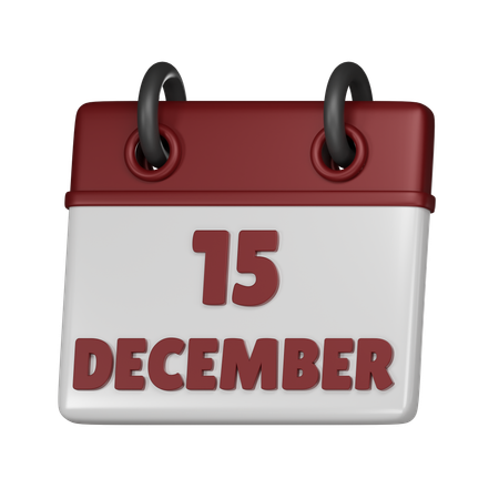 15 December  3D Icon