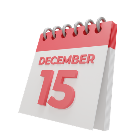 15 December  3D Icon