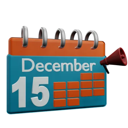 15 December  3D Icon