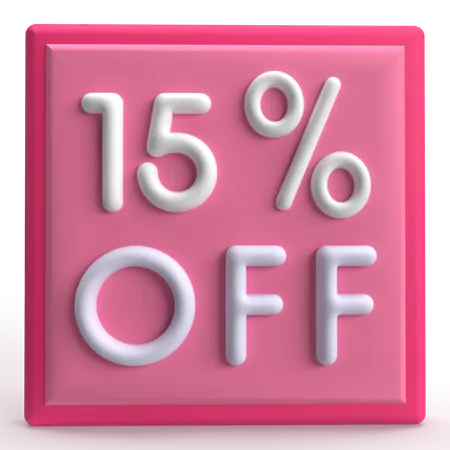 15 Discount  3D Icon