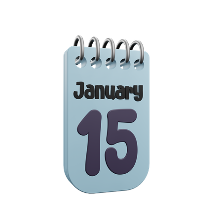 Calendario del 16 de enero  3D Icon