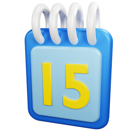15 fecha  3D Icon
