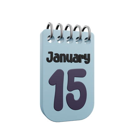 Calendrier du 16 janvier  3D Icon