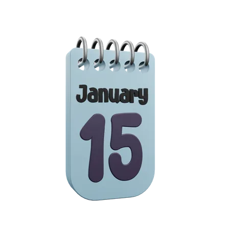 Calendrier du 16 janvier  3D Icon