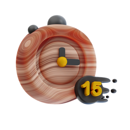 15 Minutes Stopwatch  3D Icon