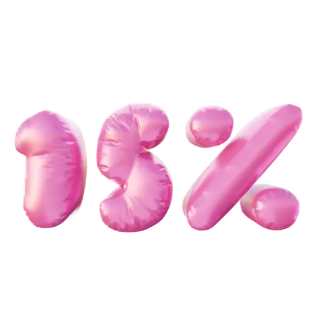 15 Percent Discount Balloon  3D Illustration
