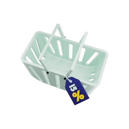 15 Percent discount voucher  3D Illustration