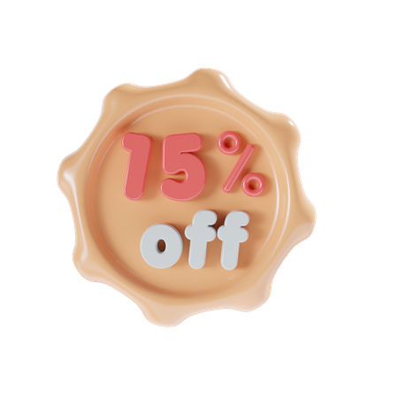 15 Percent Off  3D Icon