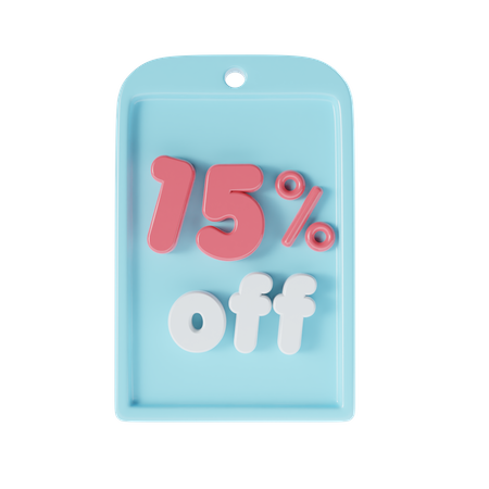 15 Percent Off  3D Icon