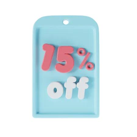 15 Percent Off  3D Icon