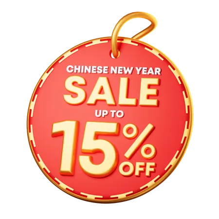 15 Percentage Discount  3D Icon
