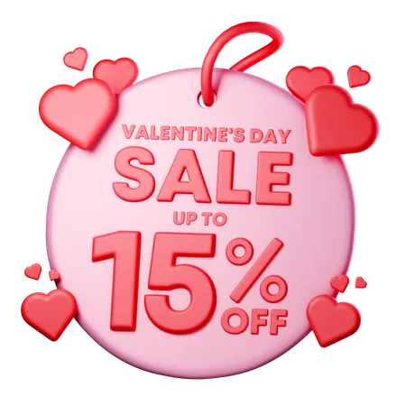 15 Percentage Discount  3D Icon