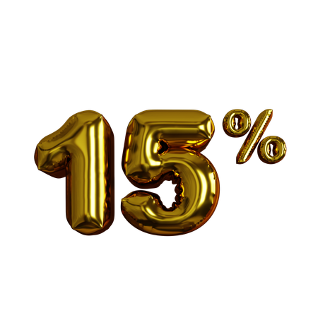 15 pour cent de réduction  3D Icon