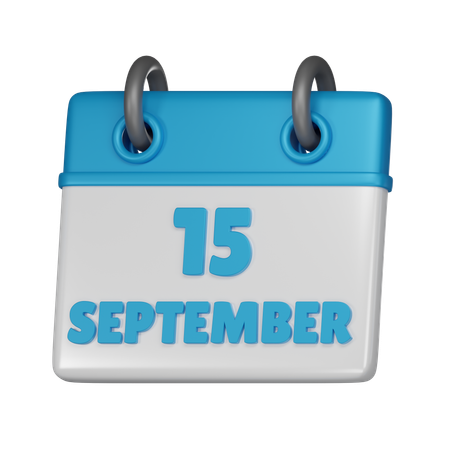 15 September  3D Icon