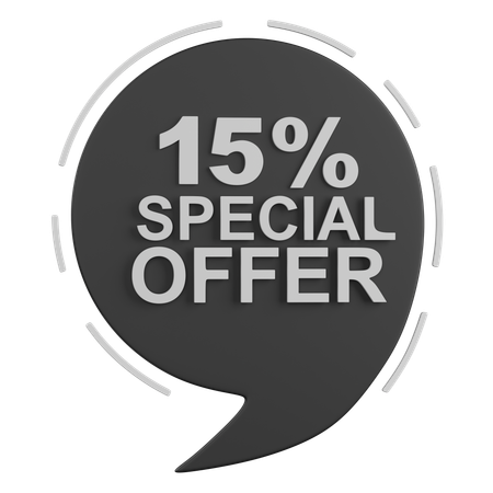 15% special offer  3D Icon