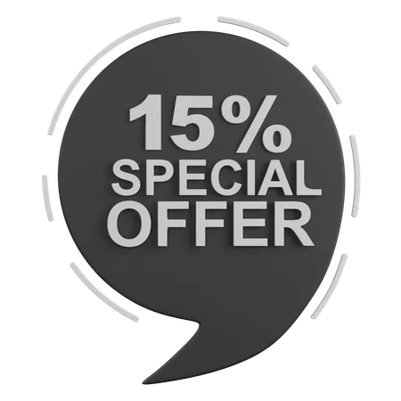 15% special offer  3D Icon