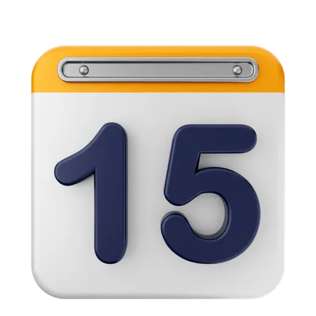 15e calendrier  3D Icon