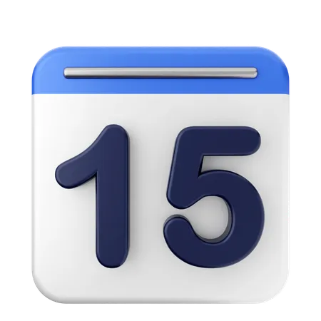 15º calendário  3D Icon